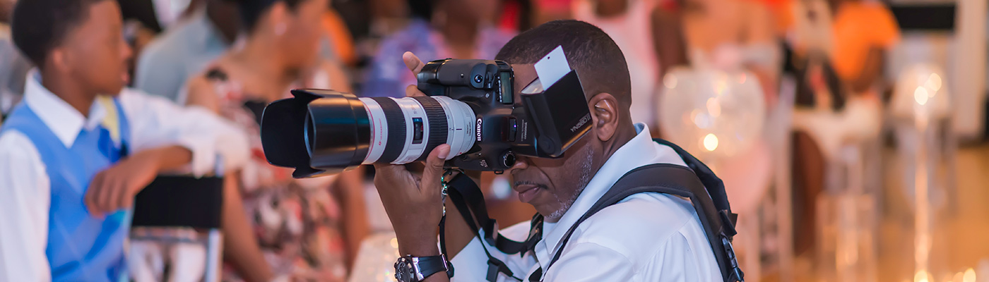 Winston shooting at a wedding